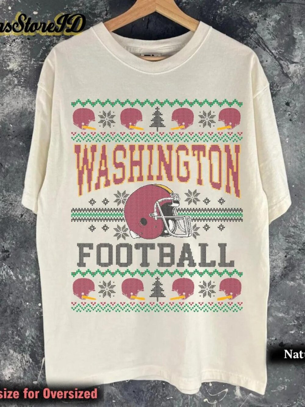 Washington Football Style Christmas T-Shirt Fan Gift